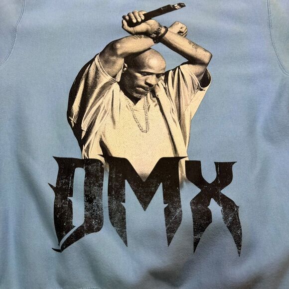 DMX x Shoe Palace ‘Here We Go Again’ Blue Hoodie Size Small Graphic Rap Hip Hop - Picture 9 of 14